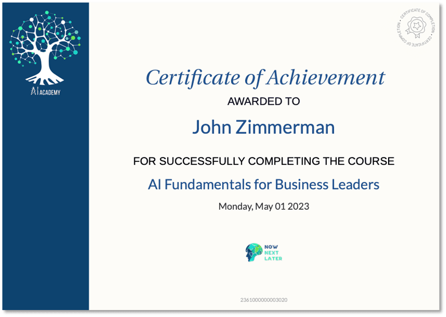 AI for Business Certificate